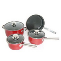 7 Pieces Cookware Set W/Glass Lid
